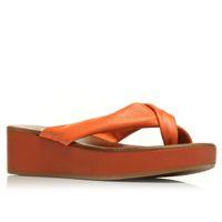 Moda in Pelle Poach Orange Flat Day Sandals