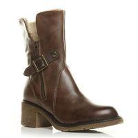 Moda in Pelle Carita Brown Casual Mid Calf Boots