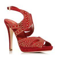 Moda in Pelle Santanas Red Heeled Glitz/Glam Sandals