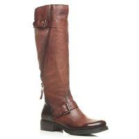 moda in pelle grandi tan casual long boots