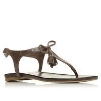 Moda in Pelle Oblige Brown Flat Day Sandals