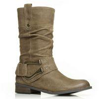 moda in pelle denzy taupe casual mid calf boots