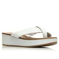 Moda in Pelle Poach White Flat Day Sandals