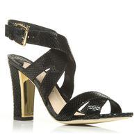 Moda in Pelle Linkton Black Heeled Glitz/Glam Sandals