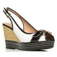 Moda in Pelle Palomina Monochrome Wedged Day Sandals