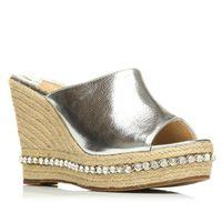 Moda in Pelle Perplexing Silver Wedged Day Sandals