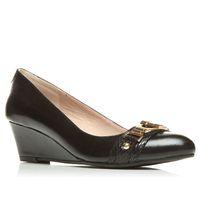 Moda in Pelle Gera Black Heeled Day Shoes