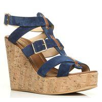 Moda in Pelle Petey Navy Wedged Day Sandals