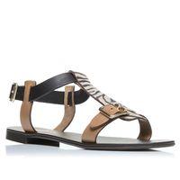 Moda in Pelle Nadalini Black Flat Day Sandals