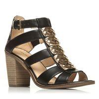 Moda in Pelle Lilies Black Heeled Day Sandals