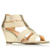 Moda in Pelle Plenty Champagne Wedged Day Sandals