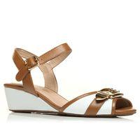 moda in pelle gate white wedged day sandals