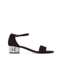 Monika Leather Sandals with Low Heel