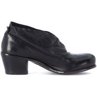 moma roma black leather ankle boots womens low boots in black