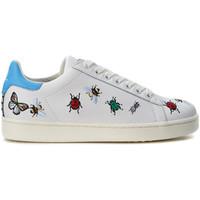 moa master of arts sneaker moa in white leather with bugs pattern wome ...