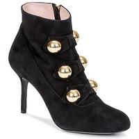 moschino cheap chic bow womens low ankle boots in black