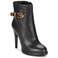 moschino cheap chic buckle womens low ankle boots in black