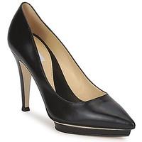 moschino classic heart womens court shoes in black