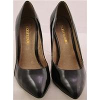 Moda in Pelle, size 7/41 black patent leather stiletto heeled court shoes