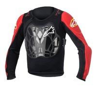 motorcycle alpinestars youth bionic armoured jacket one size black red ...