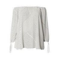 monochrome stripe bardot top dark multi