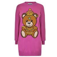 moschino crown bear jumper dress