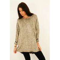 monica oversized dipped hem chunky knit popcorn jumper cream