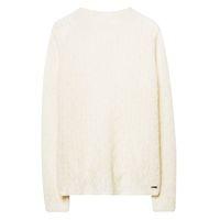 Mohair Argyle Crewneck Jumper - Cream