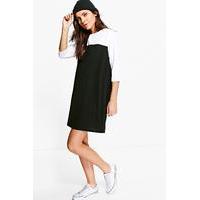 Mono T-Shirt Shift Dress - black