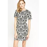 Mono Tapestry Mini Bodycon Dress