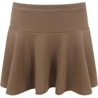 Morgana Plain Short Flared Mini Skirt - Mocha