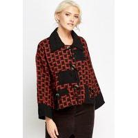 Mono Printed Cropped Coat