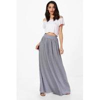 Monochrome Floor Sweeping Maxi Skirt - navy