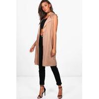 Molly Sleeveless Belted Duster - stone