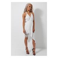 Montage White Lace Trim Midi Dress