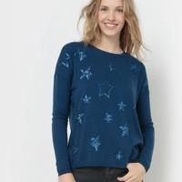 Mollywood Sequin Star Christmas Jumper