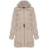 Mon Buofon - Women Belted Winter Puffa Coat women\'s Jacket in BEIGE