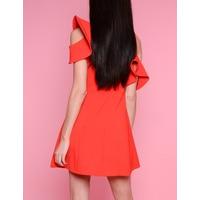 MOSS - Red Ruffle Mini Dress