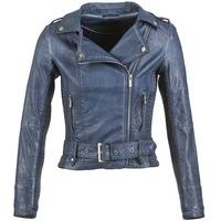 Morgan GONO women\'s Leather jacket in blue