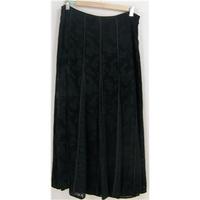 monsoon black patterned skirt size 10