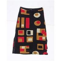 Morgan De Toi - Black With Squares Design - Calf length skirt - Size 26\