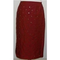 Monsoon-Size 14-Deep Red-Skirt.