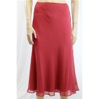 Monsoon Size 16 Red Polka Dot Silk Skirt
