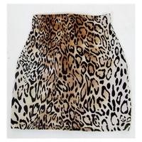 motel animal print mini skirt size s