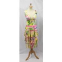 morgan size 10 pinkyellow dress morgan size 10 pink knee length dress