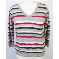moda multi coloured stripe jumper size s