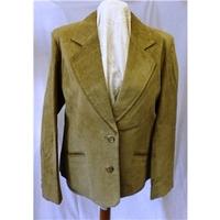 Moleskin/leather jacket - Size: 14 - Beige - Casual jacket / coat