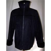 modern casual size 16 black faux sheepskin jacket