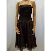 Monsoon Size 10 Chocolate Brown Party Dress