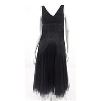 Monsoon Size 8 Black Net Evening Dress